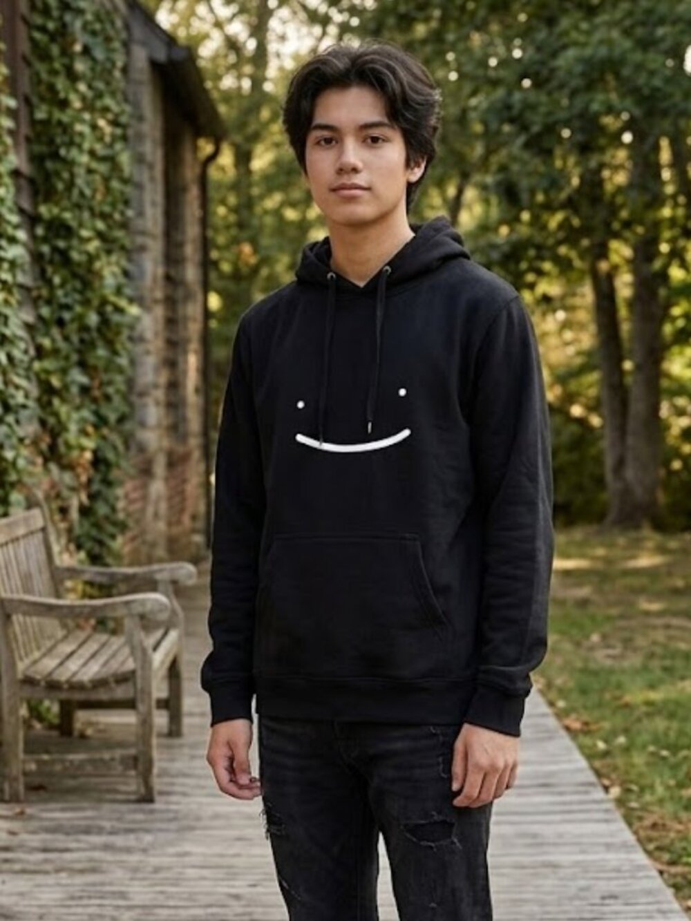Dream Smile Hoodie Black Official Merch Minecraft YouTuber Unisex SMP Iconic